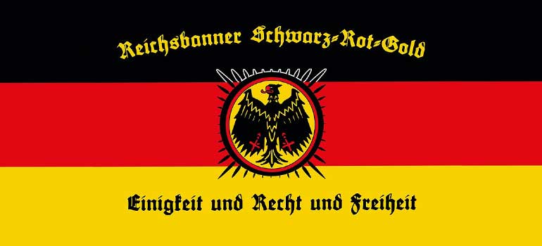 Fahne Reichsbanner Schwarz-Rot-Gold