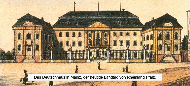 Das Deutschhaus in Mainz. Heute der Landtag von Rheinland-Pfalz.