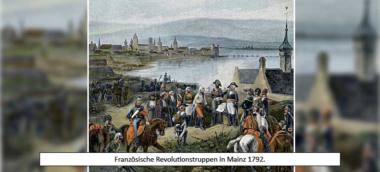 Französche Revolutionstruppen in Mainz 1792