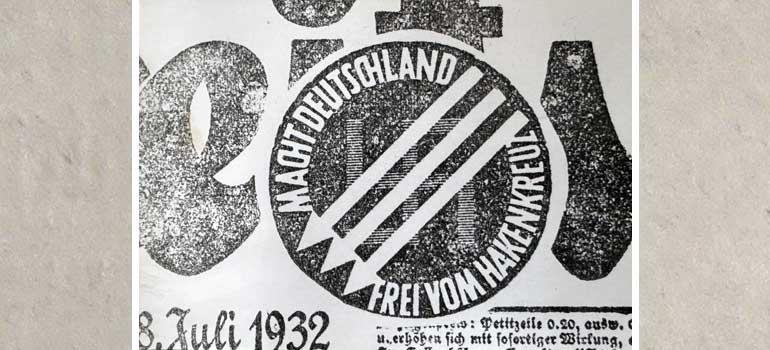 Anzeige gegen den Nationalsozialismus - Frei vom Hakenkreuz 1932